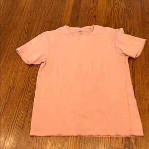 Uniqlo Women's Pima Cotton T-Shirt – Peachy Pink – XS